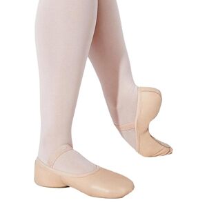 capezio woman's 9.5 wide leather ballet slippers NWOB